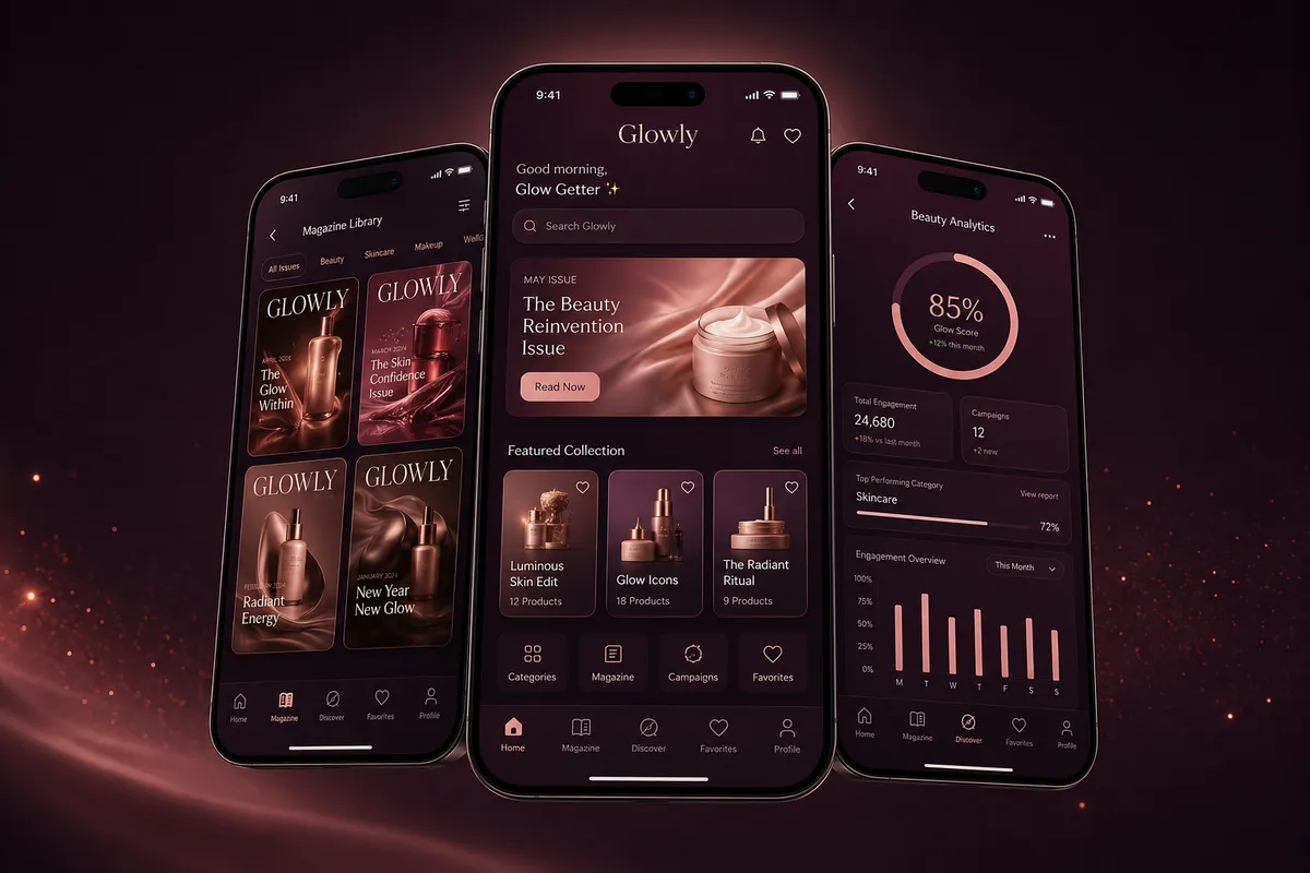Capturas de la app Glowly